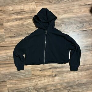 Black Hooded Women's Top